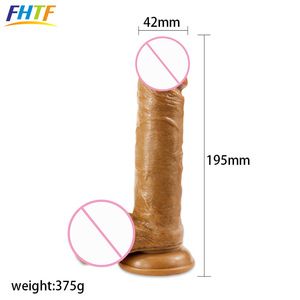 Big Size Pure Silicone Realistischer vibrierender Dildo vibrator - Product Image 3