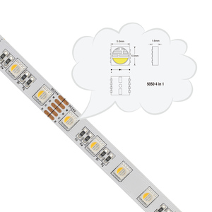 बेहतर गुणवत्ता <span class=keywords><strong>SMD5050</strong></span> 1 में <span class=keywords><strong>RGBW</strong></span> 4 एलईडी पट्टी श्रृंखला DC24V PCB10mm/12mm फ्लेक्स एलईडी पट्टी रंगीन मलिनकिरण