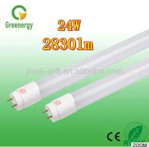 greenergy china fábrica t8 led tubo de luz alta de alta brightness120pcs 24w t8 led tubo 3 anos de garantia