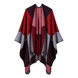 En gros dubai dames de mode pas cher hiver double face capes <span class=keywords><strong>étole</strong></span>s femmes poncho <span class=keywords><strong>châle</strong></span> - Product Image 3