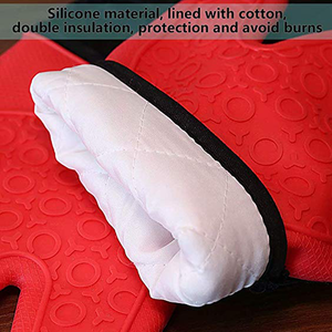 Gants de <span class=keywords><strong>four</strong></span> isolés pour la cuisine et la maison Offre Spéciale/maniques doubles professionnelles en silicone résistant à la chaleur avec doigt complet - Product Image 3