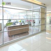 Aluminium Modular Fabric Soundproof Office Partition Wall with Tempered Glass Modern Design for School & Commercial Use