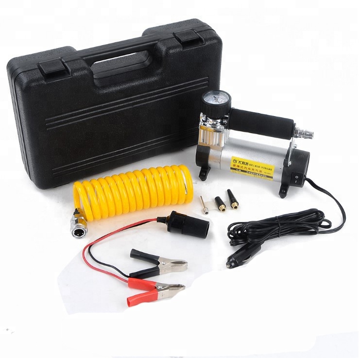 Портативный воздушный мини-компрессор высокого давления с двойным поршнем 12 В 150 фунтов/кв. Дюйм, насос для автомобильных шин, воздушный компрессор для грузовых автомобилей