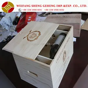 Wooden box for wine