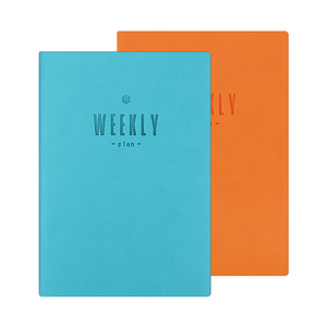 Custom <strong>Weekly</strong> Planner Notebook A5 Size Colorful Leather Soft Cover <strong>Diary</strong> with Thread Sewing Saddle Stitching Monthly Planner - Product Image 1