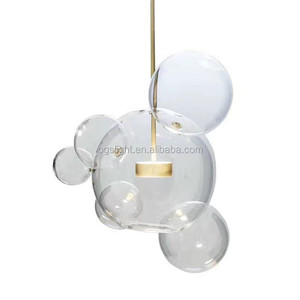 Gran tamaño de la personalidad creativa forma soplado bola de cristal claro techo araña colgante de luz - Product Image 4