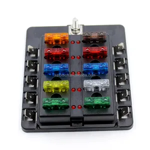 DC 32V 6 8 10 12 Way Circuit Blade Bus Boat Car Auto Fuse Holder Box