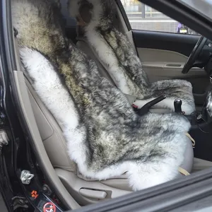 New Long Wool Sheep Skin Car Seat Cover Lambskin Car Seat Covers