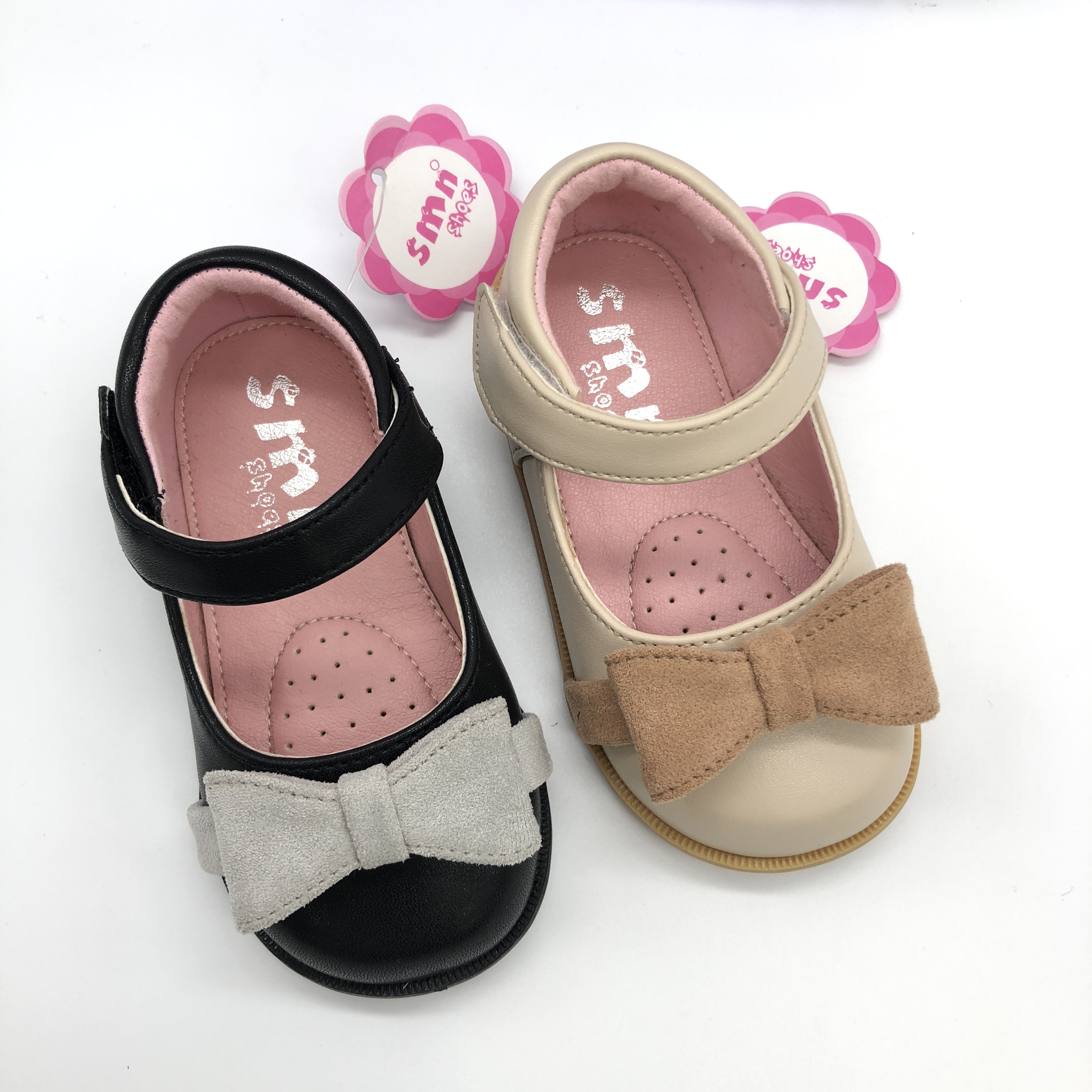 Wholesale fashionable kids baby soft cute flat dress shoes
