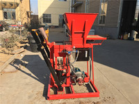Machine à Briques Manuelles Interbloquées Eco Brava avec Pompe à Moteur Diesel et Roulement - Meilleure Machine à Fabriquer des Blocs d'Argile