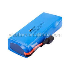 Batería 12v 7.2ah recargable 12v 12V 7500mah li batería de polímero con PCB y YJ 3043130-3P3S 12v 12v 7500MAH batería de la batería celular cables