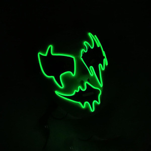 Masque de danse fantôme en PVC, 1 pièce, Cool, masques de cavalier de <span class=keywords><strong>Kamen</strong></span>, masques Hip-Hop, lumières blanches pour la maison Bar, outils pour soirées en boîte de nuit, fournitures - Product Image 3