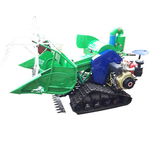 Hot sale factory supply Mini rice combine harvester with crawler Newest best price good quality mini combine harvester