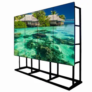 Peraga Lcd Hd Berdiri Dalam Ruangan 55 Inci 3X3 3X4X4 Penyambungan Multi Layar Dinding Video Lcd