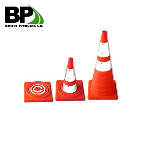 Dễ Dàng Lưu Trữ Và Vận Chuyển Có Thể Điều Chỉnh Nhựa Đóng Mở Giao Thông <span class=keywords><strong>Cones</strong></span> Cho An Toàn Đường Bộ - Product Image 4