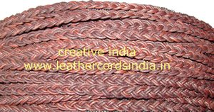 Hot Sale 10mm 12 Ply Braided Leather Cord High Quality Fashionable Jewelry Findings DIY Bracelet Customize Color Available Flat - Product Image 3