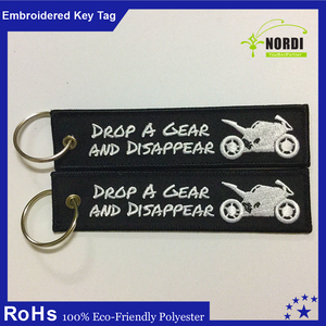 LOGO bordado <span class=keywords><strong>personalizado</strong></span> diseño llavero/Quite antes del Vuelo llavero - Product Image 2