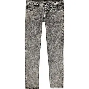 Trung Quốc Sản Xuất Bán Thiết Kế Thời Trang Mens Axit Đen Rửa Sid Skinny Denim Jeans