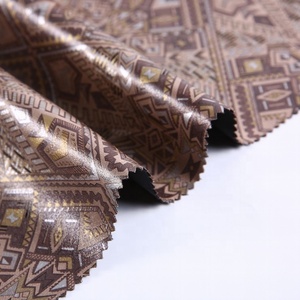 Huesos de acabado de impresión de punto de trama de ankara tela 100% poliéster - Product Image 1