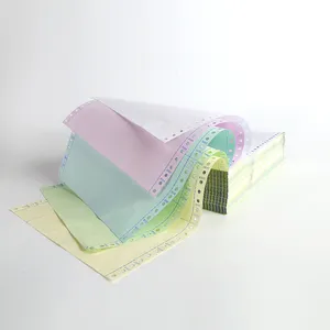 Fabricante de 241x280mm 2 capas continuo autocopiativo papel de computadora papel de NCR Impresión de hojas de papel de forma copias para la factura