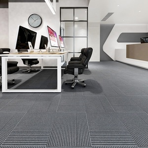 Cổ phiếu Giá Rẻ Văn Phòng Moquette Dòng Dải Xám và Đen Cọc Vòng Lặp Thảm Gạch Thiết Kế Mới Thượng Hải Hangju Anthony loạt - Product Image 3