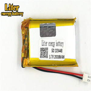 Plug 2.5-2 P 103448 Lithium battery 2000 mah Rechargeable Li Polymer Battery PL LiPo battery with wire - Product Image 2