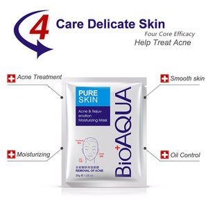 Traitement BIOAQUA à haute teneur en acné, efficace, suppression de l'humidité, nourrissant et contrôle d'huile, feuille de masque facial - Product Image 2