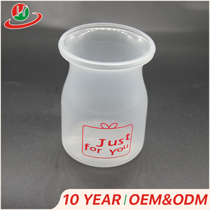 Grado Alimenticio personalizado impreso PP desseert pudín JAR <span class=keywords><strong>110</strong></span> ml leche yogur de plástico con tapa - Product Image 6