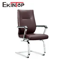 Cadeira de escritório, cadeira de escritório preta giratória usada em couro industrial vip