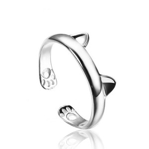 Anillo <span class=keywords><strong>de</strong></span> Oreja <span class=keywords><strong>de</strong></span> Gato, Joyería Linda, Anillo <span class=keywords><strong>de</strong></span> Gato Ajustable, Regalo <span class=keywords><strong>de</strong></span> Navidad, Joyería Plateada, Animal <span class=keywords><strong>para</strong></span> Mujeres, Niñas y Niños, CLÁSICO - Product Image 2