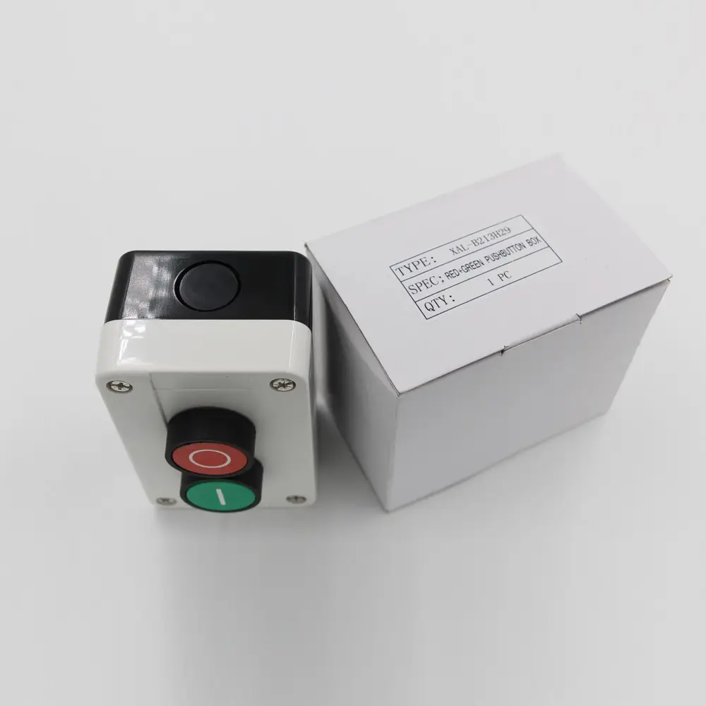 22mm a prueba de agua interruptor de botón de empuje XAL-B213H29 con xal interruptor de botón de empuje de la Caja