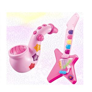 Saxofón <span class=keywords><strong>de</strong></span> <span class=keywords><strong>guitarra</strong></span> rosa para niña, instrumento Musical <span class=keywords><strong>de</strong></span> juguete, 2019 - Product Image 1