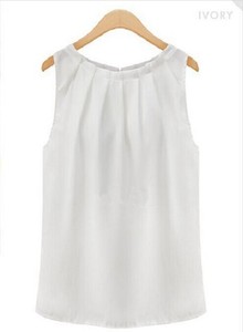 Señoras Formal Y Casual Chaleco Sin Mangas de Gasa Camisa de La Blusa Y Tops Para Damas - Product Image 2