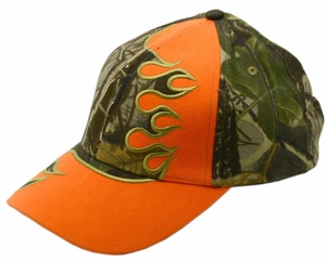 Kapas Real Pohon Daun Camo Api Bordir Berburu Olahraga Outdoor Topi Bisbol Topi