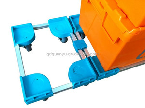 Chariot à quatre roues en plastique avec plate-forme pour caisse de stockage outils de déménagement capacité de charge 80kg (personnalisable OEM) - Product Image 2