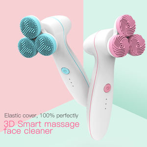 Cepillo eléctrico sónico de silicona para limpieza facial, cepillo de silicona para limpieza facial, repuesto de cabeza 3D, resistente al agua, nuevo - Product Image 2