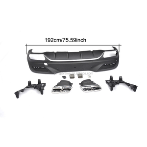 De plástico de GLE350 difusor trasero para Mercedes s Ben z sobre las clase GLE350 GLE400 GLE63 AMG 2016-2017 con escape - Product Image 6