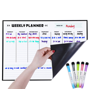 Planificateur mensuel/<span class=keywords><strong>hebdomadaire</strong></span> effaçable à sec, tableau blanc magnétique, calendrier magnétique pour réfrigérateur, offre spéciale - Product Image 2