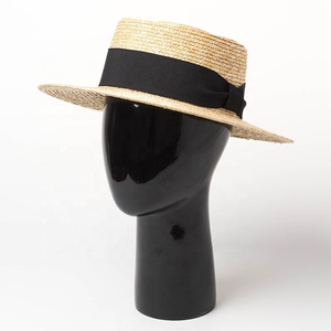 Women Men Summer Straw <strong>Pork</strong> <strong>Pie</strong> Boater <strong>Hat</strong> With Ribbon Bow