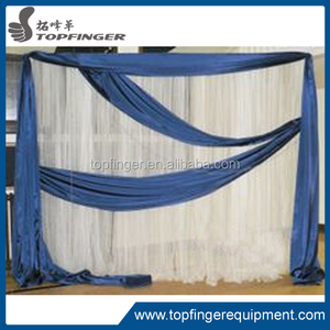 2017 Topfinger foil back stand pipe stage and Draped Background curtain for events decoration - Product Image 4