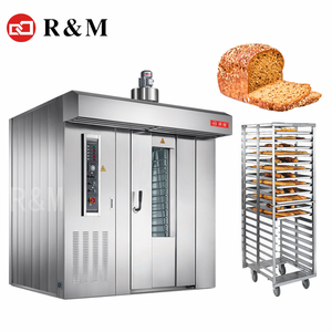 Ventes directes prix raisonnable 16 32 64 plateaux t-fan gaz rack air chaud gâteau cuisson poulet miche pain four rotatif pour boulangerie snack - Product Image 1
