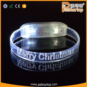 Mejores Regalos Electrónicos De Navidad de Color Azul Led Slap Pulsera Para Las Mujeres - Product Image 4