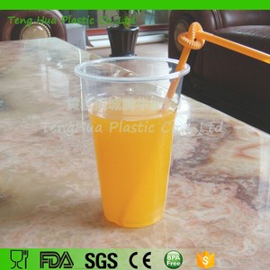 Promocional grande! encargo impresa clara transparente PP desechable vaso de plástico taza de jugo con tapa - Product Image 2
