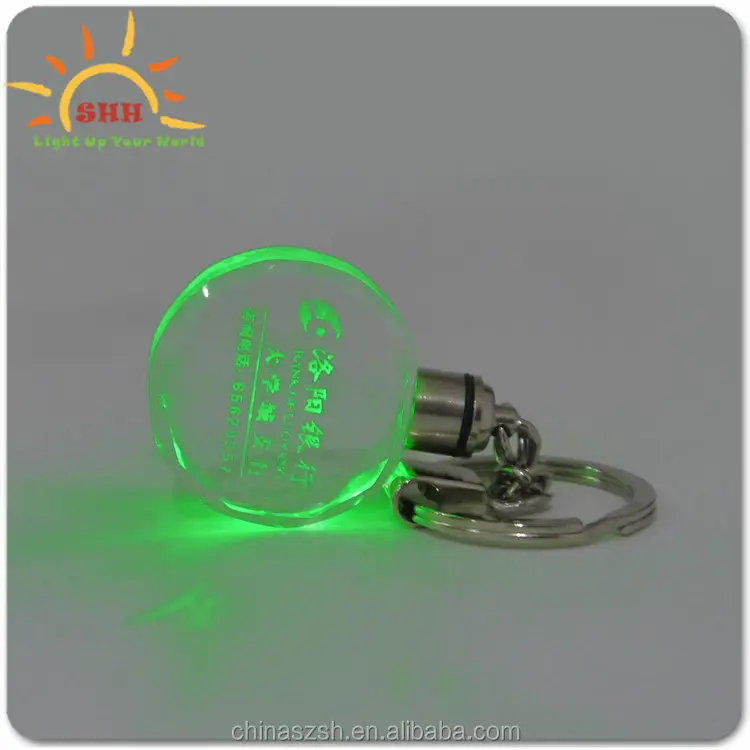 2017 Hot New promotional wedding souvenir Led crystal keychains