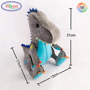 B078 Tự Làm May Polyester Cảm Thấy Không Dệt Bán Buôn ODM OEM Vải <span class=keywords><strong>Craft</strong></span> Kit Búp Bê Làm Tay Riêng Bạn Làm Khủng Long <span class=keywords><strong>Craft</strong></span> Búp Bê - Product Image 3