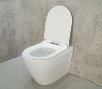 WC mural en céramique pas cher, WC européen, WC monobloc, siège souple, WC mural