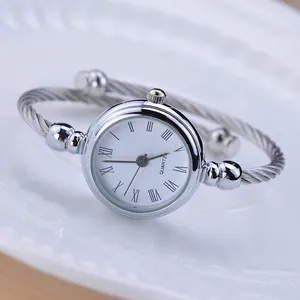 Simple silver women watches elegant small bracelet female clock fashion brand roman dial retro ladies wristwatches gift TCP1024