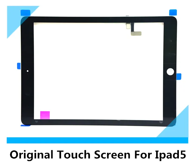 白色iPad5のオリジナルタッチスクリーンデジタイザガラス