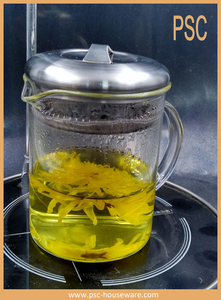 450 ml Main Filtre Thé <span class=keywords><strong>Pot</strong></span> Théière En Verre Pour Faire Bouillir L'eau Avec Couvercle En Acier Inoxydable Infuser - Product Image 3