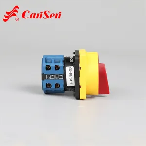 Cansen LW26GS-25/04-1 Merah Kuning Pad-Kunci 20a Rotary Cam Limit Switch